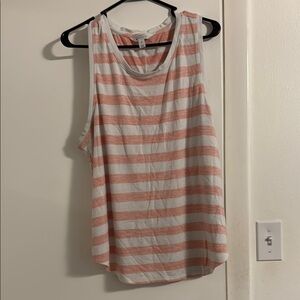 Striped Pink and White Sleeveless Top